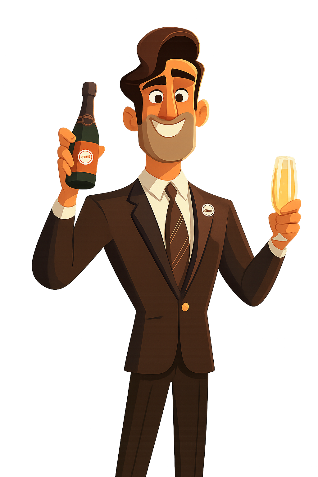 The CCC character champagne